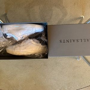 All Saints White Leather Sneakers